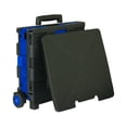 thumbnail image 4 of BAZIC Products Folding Cart on Wheels w/Lid Cover, 16" x 18" x 15", Black/Blue, 4 of 6