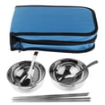 thumbnail image 2 of 1 Juego de Cuberterías Combinadas Accesorio de Cocina Gastronómica Durable - azul ( de fondo plano) Juego de piezas azul ( de fondo plano) Soledad Juego de cubiertos para camping, 2 of 10