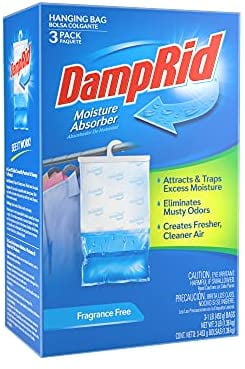 Hanging Bag, Moisture Absorber, Pack of 3 (16 oz. ea.), 3 Pack, Blue