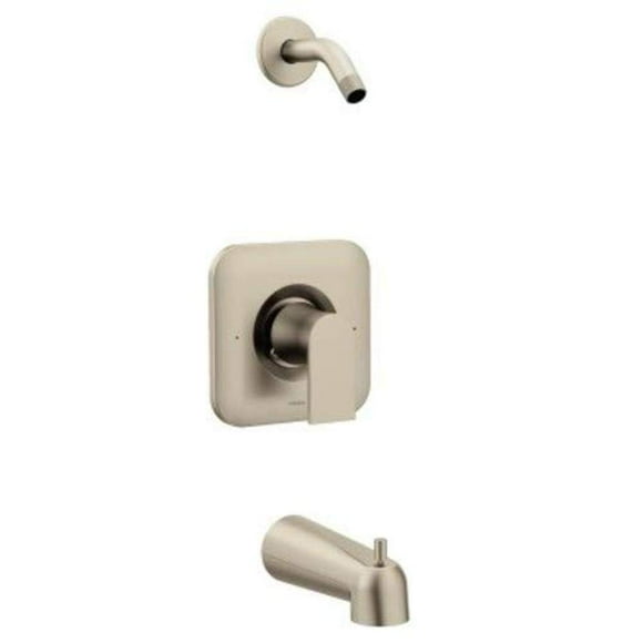 Moen T2473NHBN Genta Single Handle Posi-Temp Tub/Shower without Head, Brushed Nickel