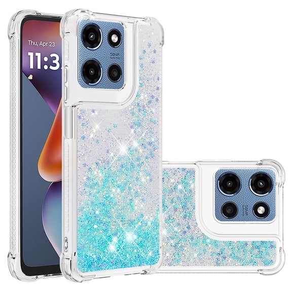 Phone Case for Motorola Moto G 5G 2025 Cover Sparkle Glitter Floating Liquid Quicksand Shockproof Soft Silicone TPU Bumper Protective Cover for Moto G 5G 2025 Case, S8