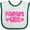 White and Green, variant on Inktastic Pawpaw's Girl Girls Baby Bib