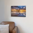 thumbnail image 5 of Ocean Canvas Wall Art Decor: Beach Coastal Scene Artwork Palm Tree Seascape Painting Print Horizontal Sunset Sea Theme Picture for Bathroom Bedroom Living Room, 5 of 6