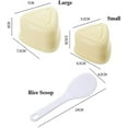 thumbnail image 2 of Onigiri Mold Triangle,2 Pcs Rice Ball Mold Makers,triangle Sushi Mold, 2 of 3