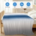 thumbnail image 4 of Lake Blue Grey White Cooling Blanket, Lightweight Breathable Summer Throw Blanket with Double Sided Cold Effect,Farmhouse Ombre Color Modern Picnic Beach Blankets Bed Sheet for Hot Sleepers 60"x80", 4 of 8