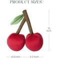 thumbnail image 5 of Fruit Shaped Pillow Series Cherry Shaped Throw Pillow, Fun Home Decor of Fruit Themed Cushions, Fall Decorative Pillow for Couch, Bed and Chair, Red, 15 x6.5 inches, 5 of 8