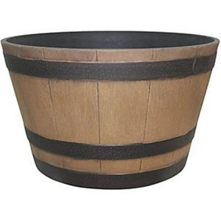HDR-012207 Hampton Whiskey Barrel, Natural Oak - 15.5 In