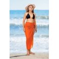 thumbnail image 2 of HAPPY BAY Women's Summer Beachwear Sarong Swimsuit Coverups for Women Chiffon Long Beach Wraps Skirt Swim Cover up Tie Bikini Sheer Scarf One Size Solid, Orange, 2 of 5