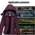 thumbnail image 4 of OutPro Womens Ski Jacket Waterproof Snow Outerwear Winter Windbreaker Anorak Coat Purple L, 4 of 8