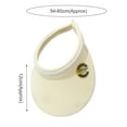 thumbnail image 5 of Mightlink Sun Hat Breathable UV Protection PVC Women Summer Visor Hat for Outdoor, 5 of 7