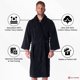 thumbnail image 3 of Bata Alpine Swiss Aiden para Hombre 100% Algodón Terry Negra, 3 of 7