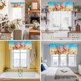 thumbnail image 5 of Welcome Summer Beach Valance Curtain Coastal Watercolor Sky Ocean Seashell Loungers Window Valances Rod Pocket Short Curtains Window Treatments for Kitchen Bedroom Bathroom Laundry 54" x 18", 5 of 9