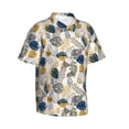 thumbnail image 2 of Uemuo Hawaiian Style Printed Regular Fit Short Sleeve Casual Hawaiian Shirt for Men,Aloha shirt,Tropical shirt,Floral print shirt,Vacation Beach shirt-Medium, 2 of 9