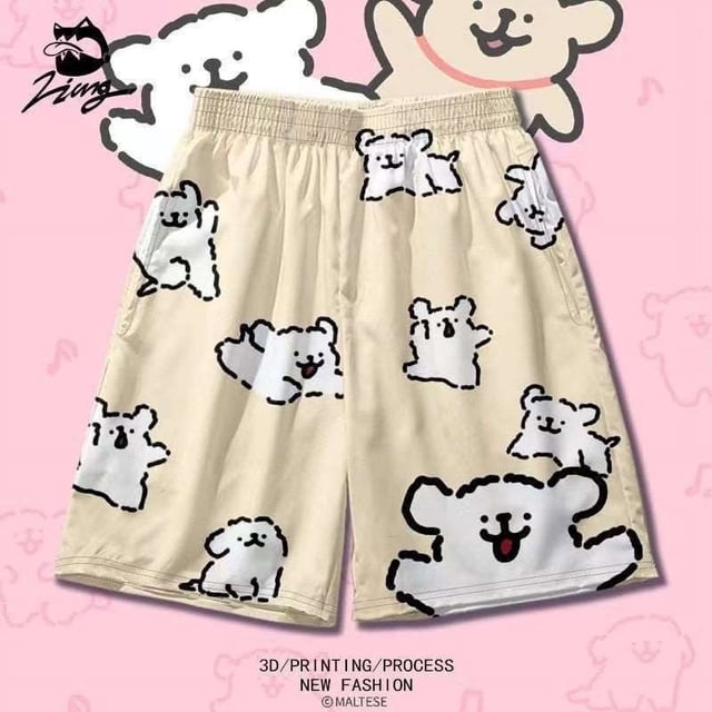 Los pantalones cortos de verano son sueltos y cómodos para dormir en casa, pantalones con estampado de dibujos animados, pijamas, pantalones casuales