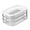 A, variant on FSAGAE 3 Layer Airtight Food Storage Container with Lid Stackable for Meat Ham Cheese Fridge Meal Prep White