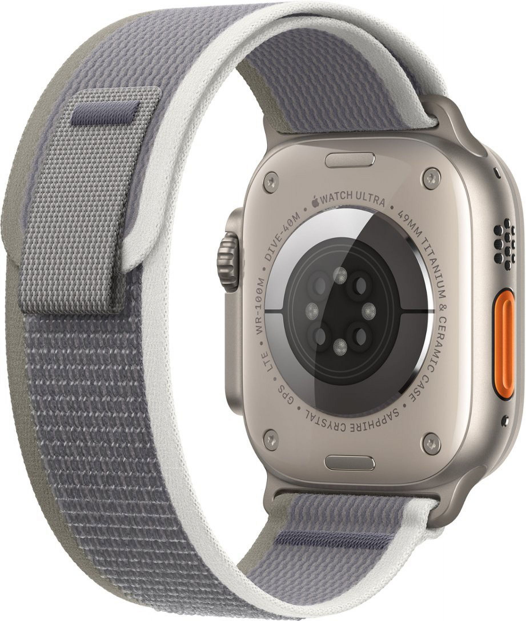 Restored Apple Watch Ultra 2 - GPS + Cellular - 49mm Titanium Case with Green/Gray Trail loop S/M (Refurbished)
