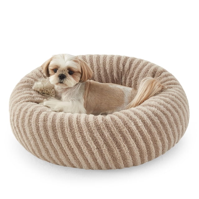 Cama para Mascotas MIXJOY Donut Pequeña Calmante Lavable 58x58x20 cm