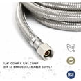 thumbnail image 4 of Refregerator Stainless Braided Ice Maker Supply Line 1/4" X 1/4" Comp X 72" 6', 4 of 4
