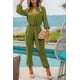 thumbnail image 5 of Mono Enterizo PRETTYGARDEN Mujer Cuello en V Manga Larga Talla M, 5 of 7