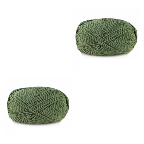 Bewildely Hilo para tejer hilo de tejer suéter bufanda guantes paquete hecho a mano hilos cómodos artes 4 capas fiestas 32 verde oliva 32verde oliva 2Conjunto