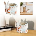 thumbnail image 1 of TIELUTT Mignon Pot de Fleurs en Résine en Forme de Lapin pour Plantes Succulentes, Intérieur, Auto-Arrosage, Rond, en Silicone, 4, 1 of 5
