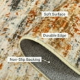 thumbnail image 3 of GlowSol 2' x 6' Hallway Runner Rug Modern Abstract Runner Rug Non-Slip Bedroom Floor Mat for Laundry Room Kitchen, Orange, 3 of 8