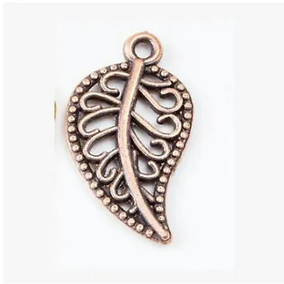 U8MO Leaf Charms Antiqued Copper Findings BULK Pendants Nature Jewelry Making 25/50-25pcs