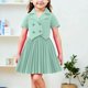 thumbnail image 1 of Conjunto de falda y top para niña, conjunto de dos piezas con falda plisada, top de manga corta y media falda para niño, ropa de abrigo y falda, ropa infantil, top de poliéster para niño, 1 of 6