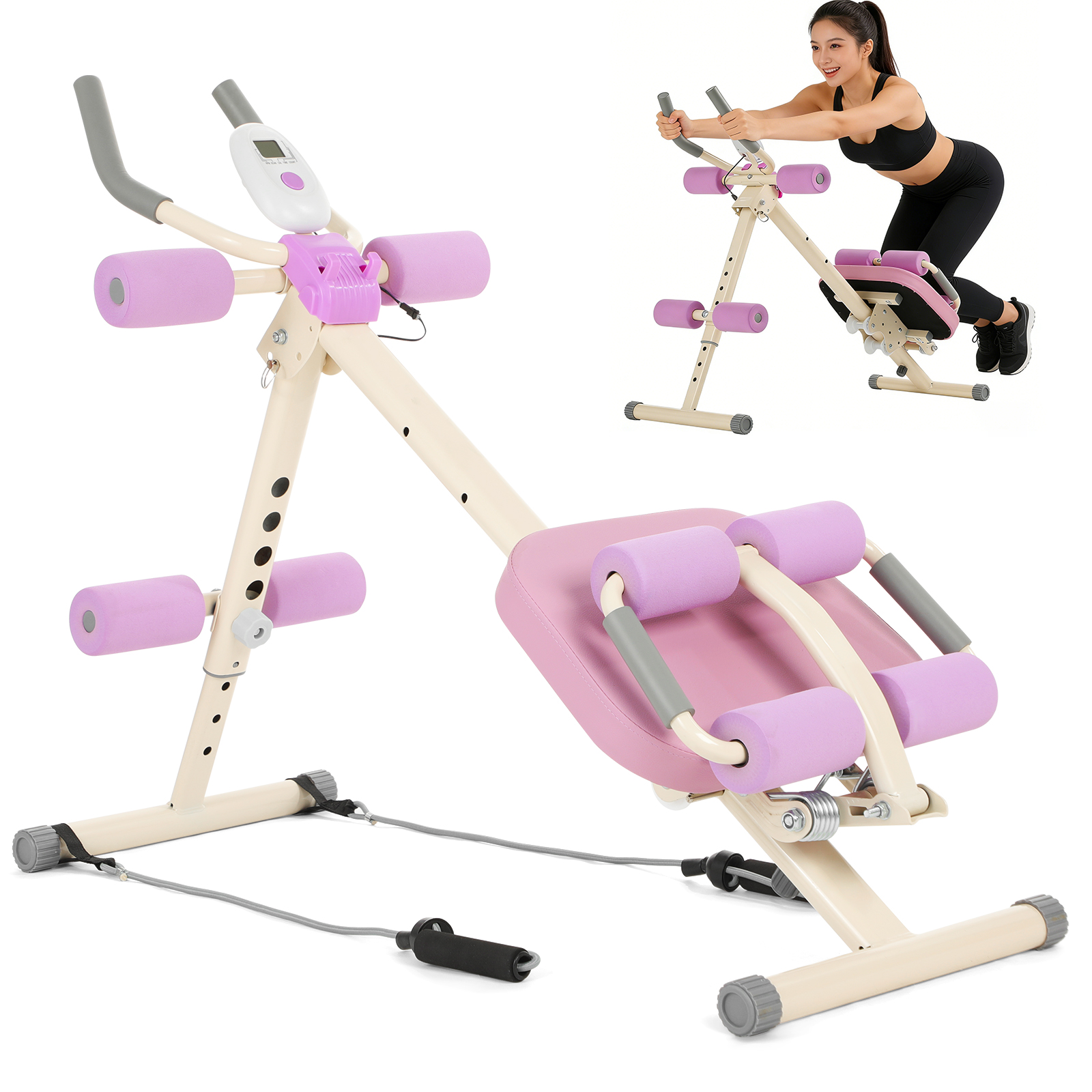 LEDMOMO Multifunctional Abdominal Fitness Board Home Workout Equipment with Ergonomic Support