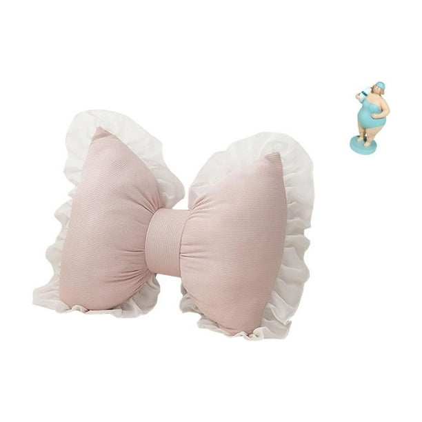Cojín con lazo bonito,Almohada con forma de lazo,bonito cojín decorativo con lazo,Funda de almohada con lazo suave y cómodo adorno,Figura de dama en traje de baño,Figura de dama en traje de