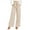 Beige, variant on ChooTeeYeen Women's High Waist Pants Casual Pockets Belted Wide Leg Trousers Business Work Long Pants Detachable Tied Belt