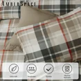 thumbnail image 7 of Amberspace Plaid Design 7-piece Bed in a Bag Comforter Set with Sheets,Khaki,Queen, 7 of 7