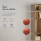thumbnail image 3 of 5 soportes de pared para balones de baloncesto, estante de exhibición de fútbol con tornillos, 3 of 6