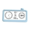 thumbnail image 3 of Despertador con temperatura versátil práctico reloj de temporizador ligero 3 niveles de brillo para la cama de escritorio de casas de dormitorio junto Azul, 3 of 8