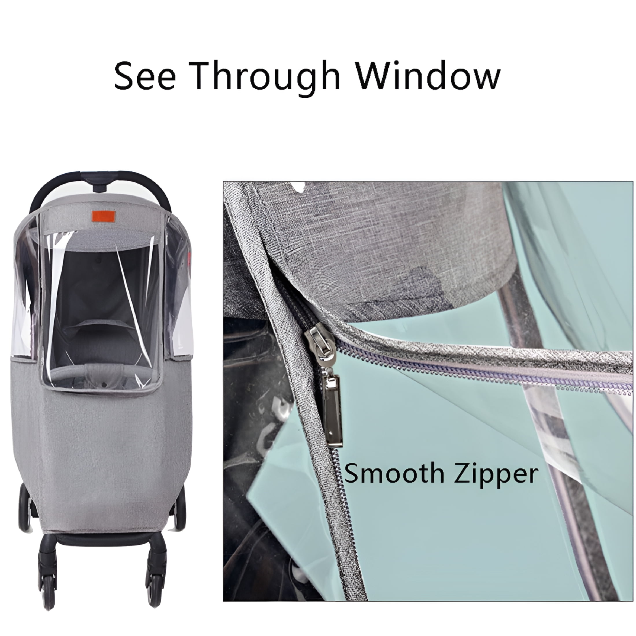 LADYGYM 2026 New Baby Stroller Cold Weather Shield,Winter Universal Windproof Stroller Rain Cover Protection Travel Baby Pram Rain Cover Pushchairs Accessories Dust Snow Protection Weather Shield