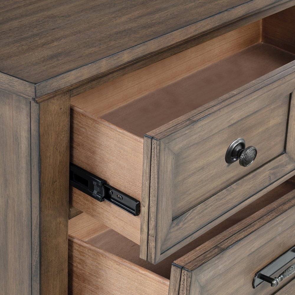 New Classic Furniture Mariana Wood 5-Drawer Chest in Vintage Mocha