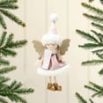 thumbnail image 5 of Christmas Hanging Doll Decorations, Christmas Tree Ornaments, Angelic Girl Doll with for Holiday Decor, Blue White Pink Cloth Stocking Stuffer Gift for Kids, 5 of 7