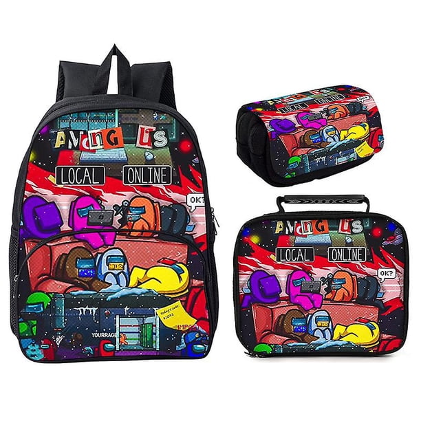La mochila en medio de nosotros tiene un juego de tres piezas de una bolsa delantera redonda de 16 pulgadas. la mochila Space Wolf kill Style 10 SONGY Ninguno Producto de importación No hay factura disponible