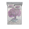 thumbnail image 2 of Ambesonne Tree Fitted Sheet & Pillow Sham Set, Watercolor Bohemian, Twin, Grey Purple, 2 of 3