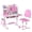 Pink #7, variant on Lweong Kids Desk and Chair Set, Height Adjustable Children's Study Desk with Spacious Storage Drawer, Golden Distance Preventing Myopia Design for Kids