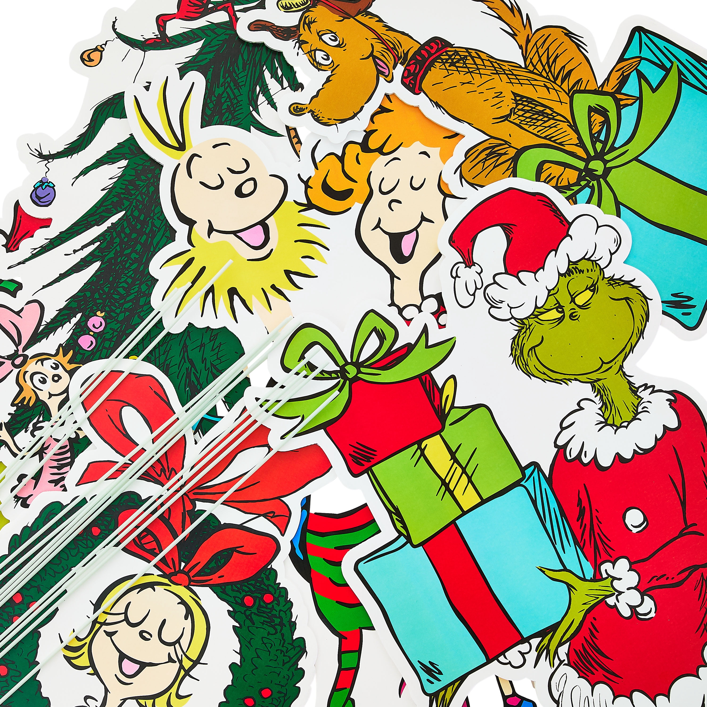 The Grinch Corrugated PVC Christmas Yard Stakes, 6 pc, by Ruz