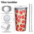 thumbnail image 4 of Red Strawberry Plants Fruit 10oz Tumblers Stainless Steel Tumbler with Lid and Straw,Vacuum Insulated Double Wall Travel Tumbler Cups with Cleaning Brush for Coffee, Tea, 4 of 4