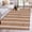 Gingerbread Brown, variant on Turquoise 3ft Area Rug, Modern Boho Vertical Striped Pattern Simple Washable Non-Slip Small Round Rugs for Entryway Bedroom Kitchen, Soft Circle Carpet for Dining Room, Playroom Nursery Rug