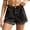 Gray, variant on Womens Low Rise Jean Shorts, Stretchy Y2k Denim Mini Shorts, Trendy Summer Micro Jorts for Country Concert Wear, Grey Distressed Short Jeans