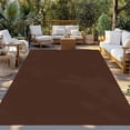 thumbnail image 2 of Brown Pure Color Outdoor Rug 3x5 Ft - Reversible Patio Rug Outdoor Camping Rugs, Aesthetics Contemporary Luxury Washable Indoor Outdoor Area Rugs, Non-Slip Outdoor Carpet Runner for Deck/Porch, 2 of 8