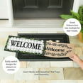thumbnail image 3 of Evergreen Boxwood Framed Plaid Sassafras Indoor Outdoor Switch Doormat 10 x 22 Gray, 3 of 8