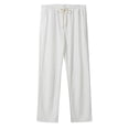 thumbnail image 3 of Sweatpants for Men 2025 Linen Breathable Straight Leg Loose Drawstring Joggers with Pockets Mens Casual Pants Trousers, 3 of 5
