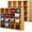 Wood Color, variant on Tie Box Organizer Wall Mounted Tie Rack with 16 Compartments Bamboo Belt Holder for Men Scarf Necktie Home Wall Closet(Black Color,2 Pieces)