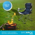 thumbnail image 4 of Internet's Best Padded Camping Folding Chair - Comfortable Outdoor Sports Chairs w/Cup Holder, Portable Carry Bag - for Beach, Park, Soccer, Baseball, Softball, Picnic, Adults - Navy Blue 2 - Pack, 4 of 5