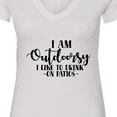 thumbnail image 4 of Inktastic I Am Outdoorsy. I Like to Drink on Patios. Women's V-Neck T-Shirt, 4 of 5